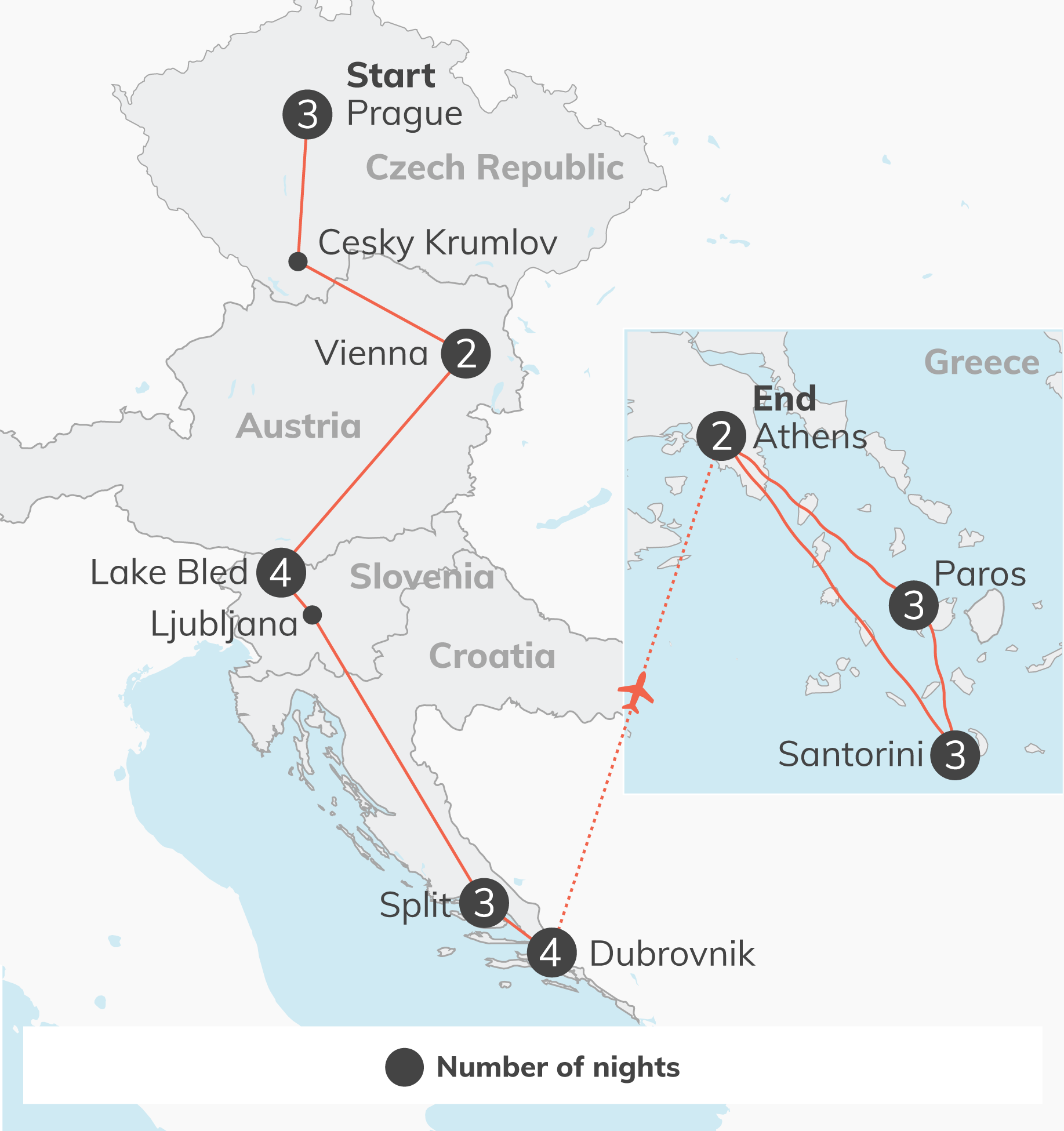 Croatia, Slovenia, Austria, Czech Republic & Greek Islands - 26 days 11