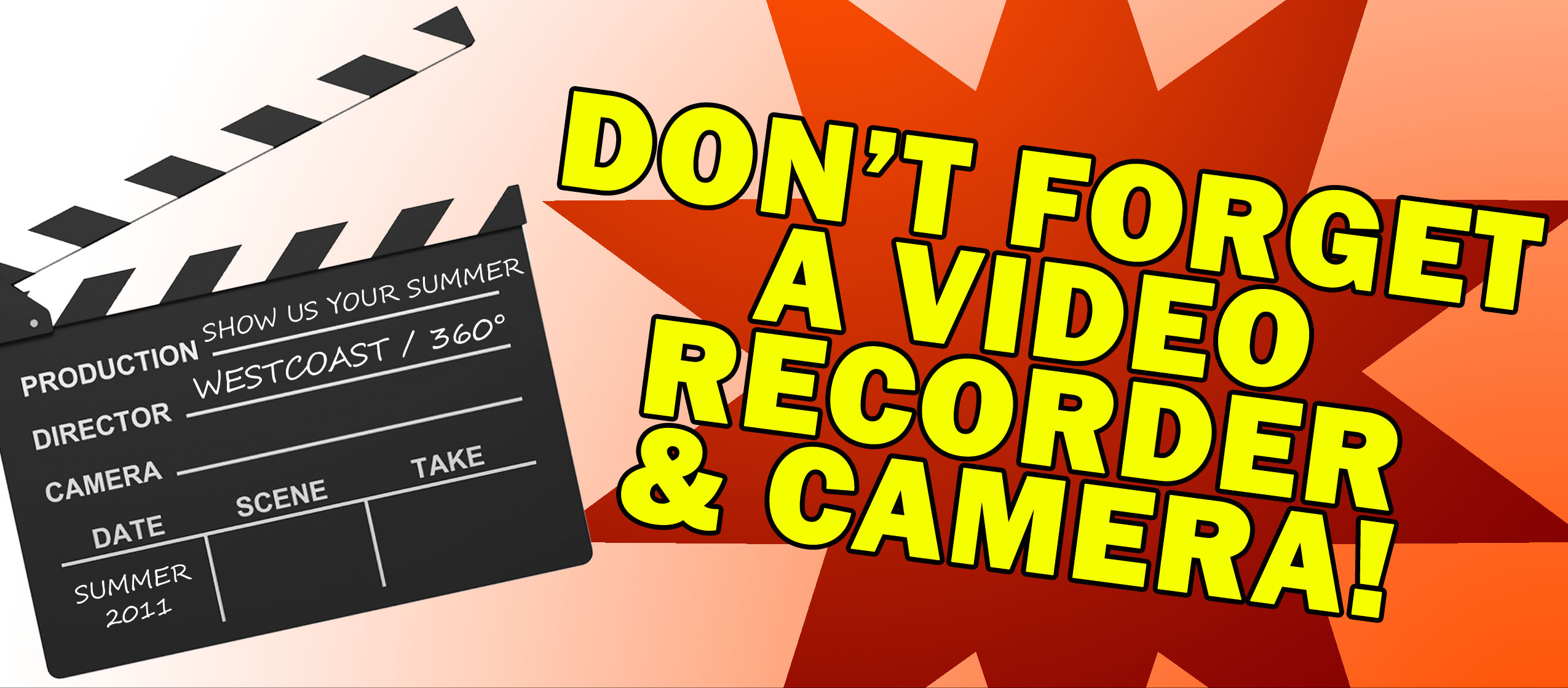 Don’t Forget A Video Recorder & Camera!