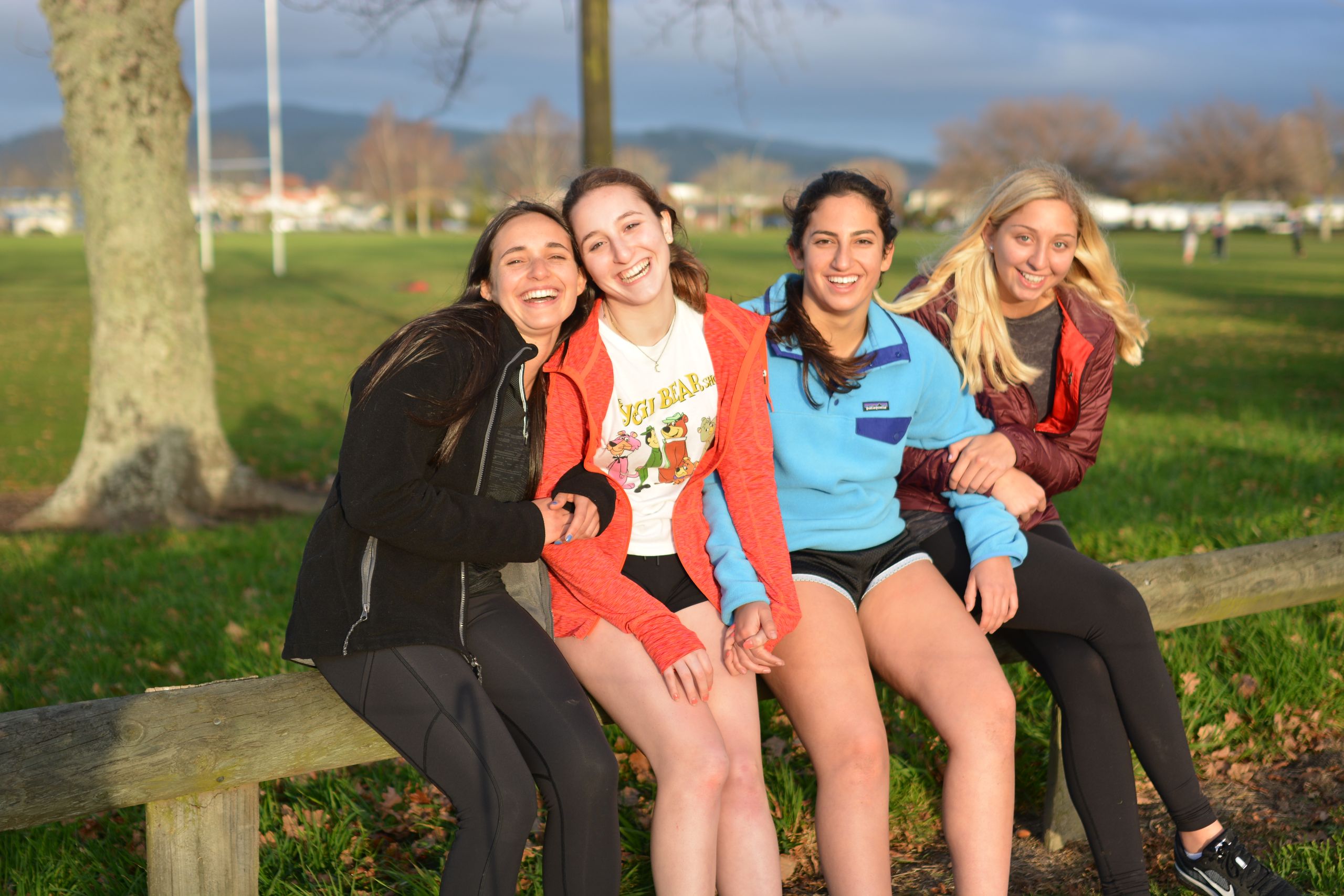 Teens laughing and having fun in Wellington, New Zealand