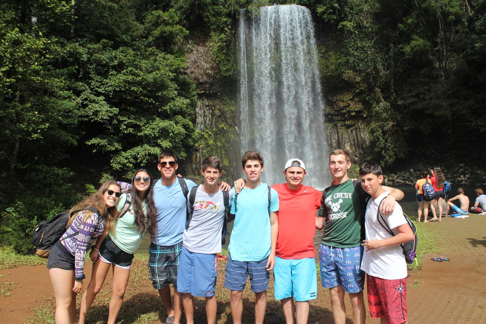 Teen tour group enjoying an authentic rainforest experience in Queensland